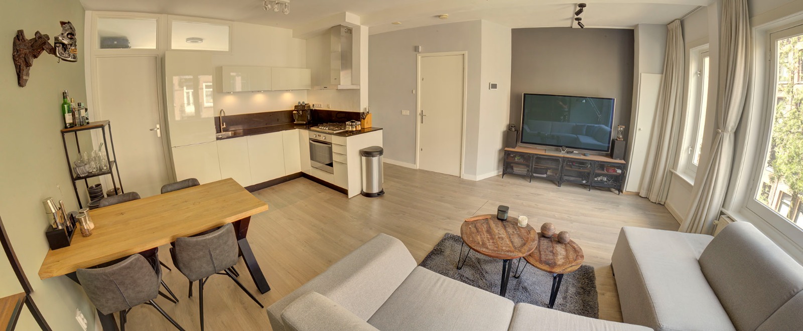 Kitchen and living area